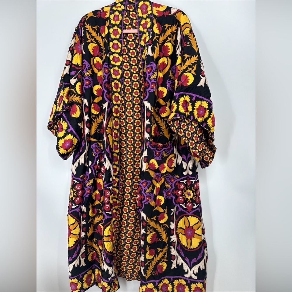 HAUTE HIPPIE Multi Color Eye-catching Robe One Size boho kimono